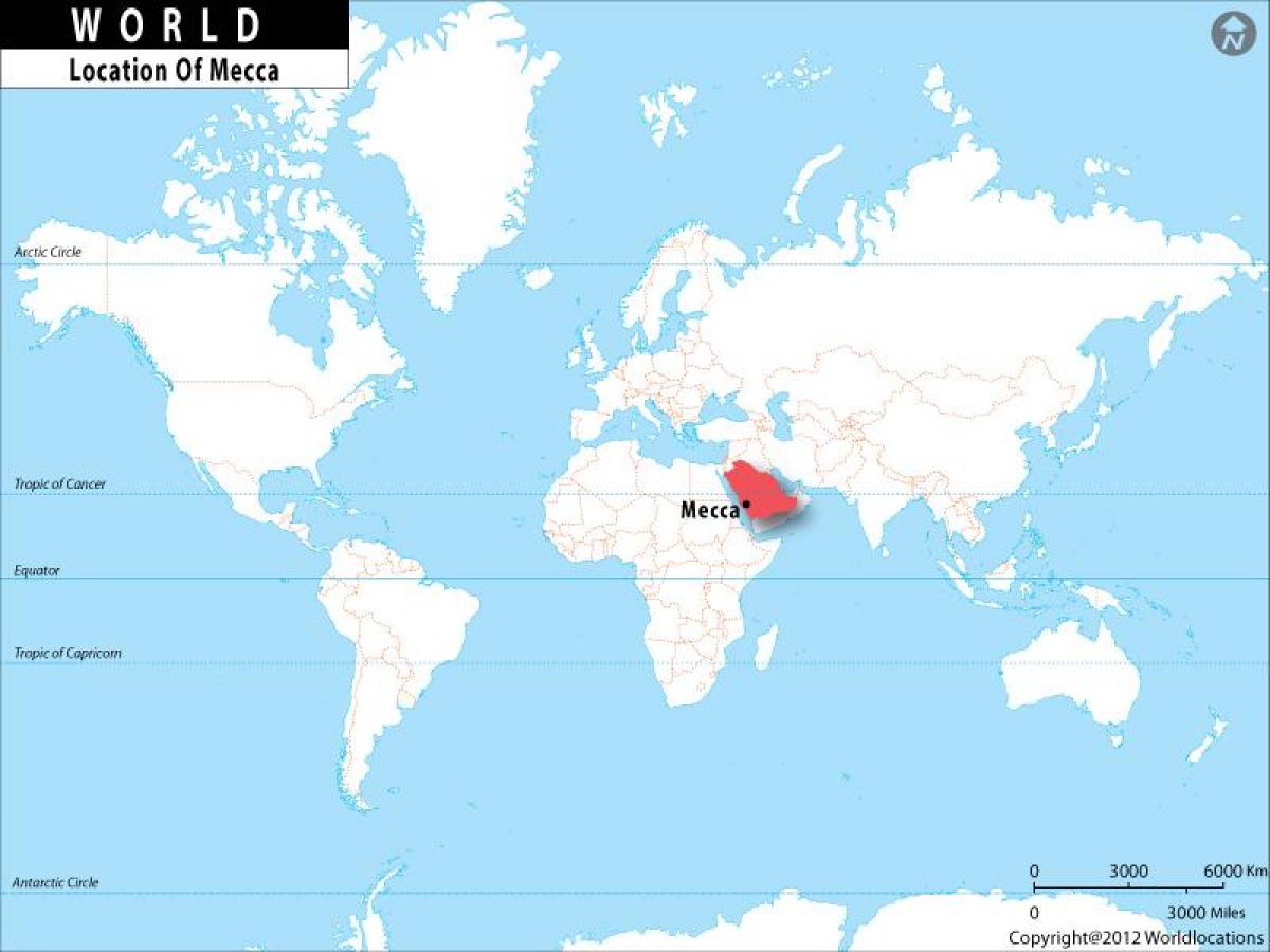 Meka na karti svijeta