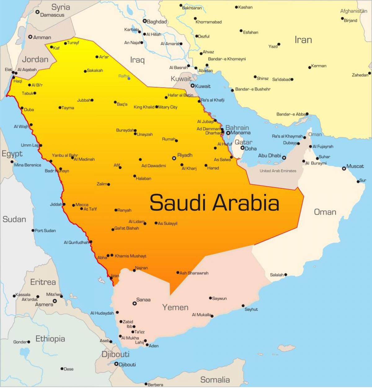 Meka Saudijska Arabija kartica 