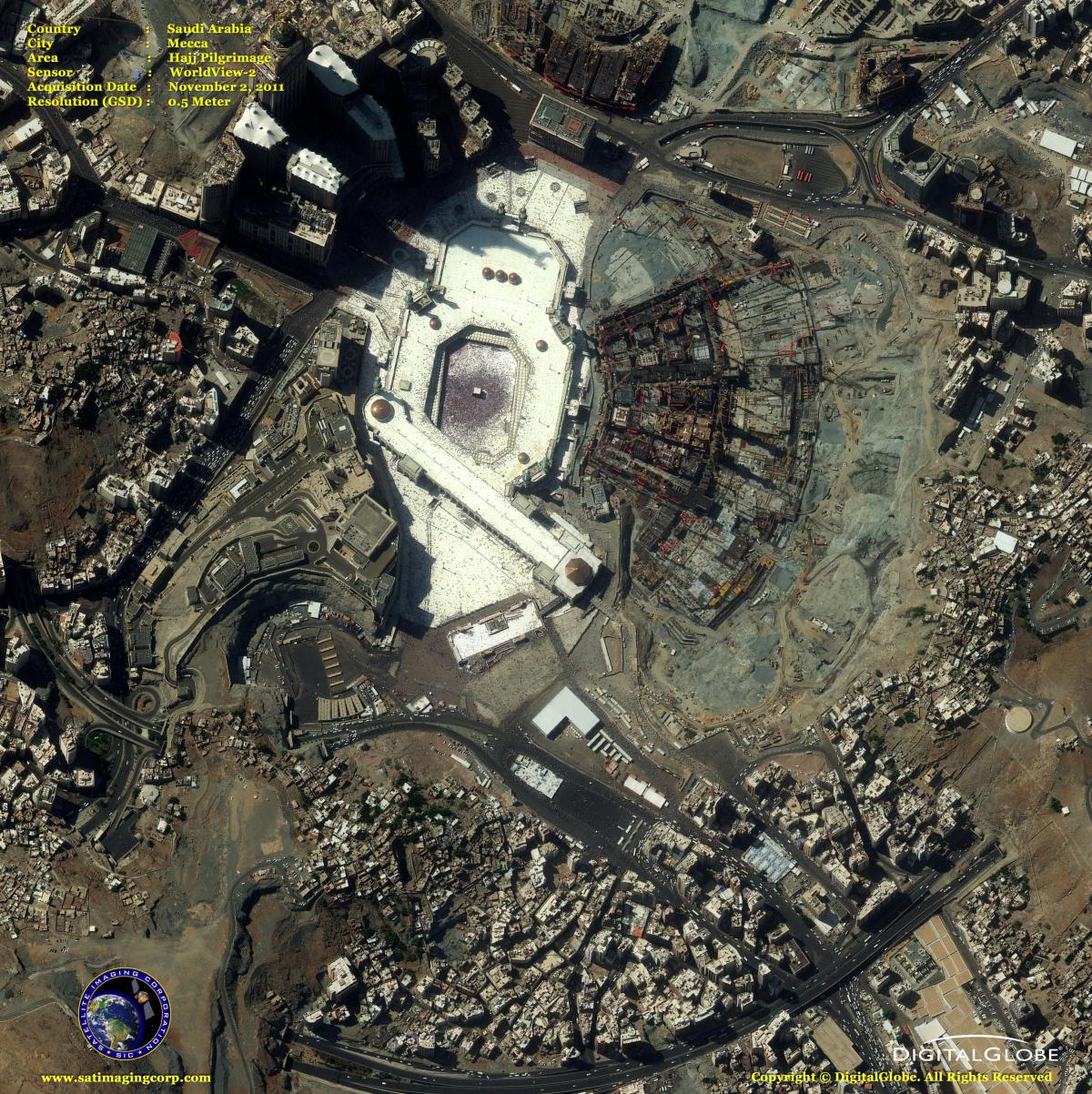 karta satelitska Meka karti 